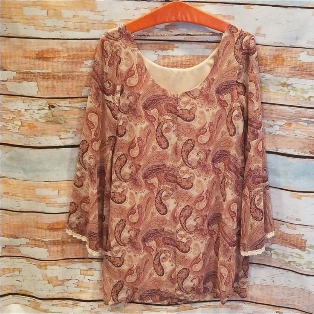 NWT (reminence) Xhileration Boho Bell Sleeve Dress